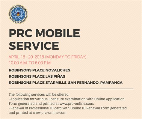 PRC San Fernando Pampanga .